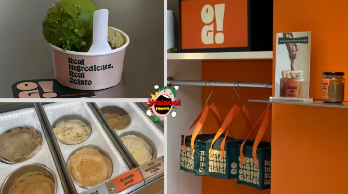 OG! Gelato 冰淇淋店，多款手工口味搭配独特橙色设计
