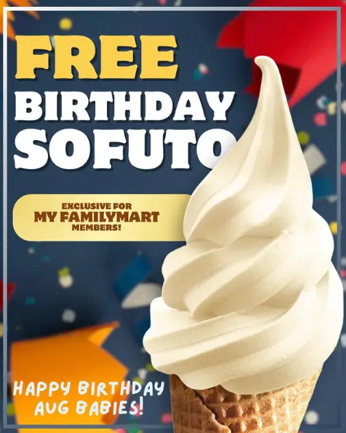 FamilyMart 8月寿星专属，生日会员享免费 Sofuto