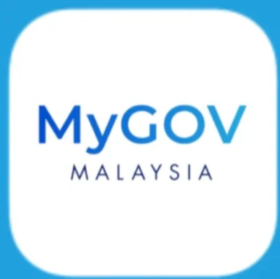 MyGOV Malaysia 官方应用程式标志设计，蓝白配色简洁醒目