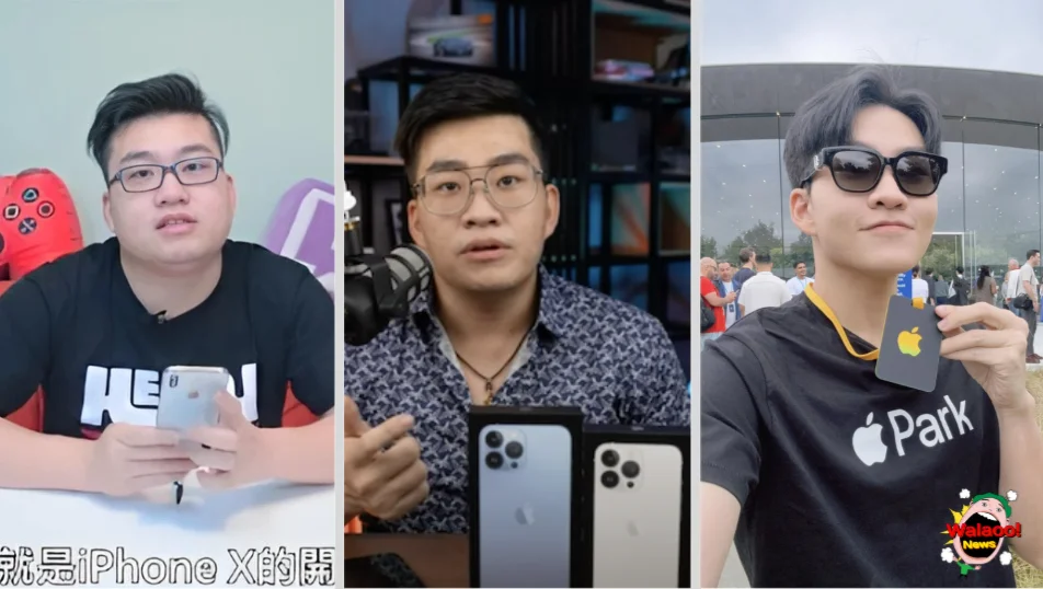YouTuber Joeman 历年 iPhone 开箱对比照，从圆润青涩到成熟稳重，再到瘦身成功清爽有型。