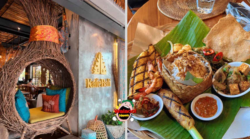 Kafe Bali 印尼藤编座椅氛围感满满，招牌香料烤串搭配竹篮米饭