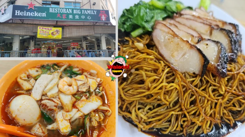 雪隆区大家美食中心人气档口，福建面虾面与叉烧云吞面受欢迎