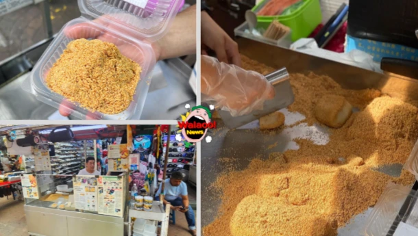 吉隆坡茨厂街麻芝皇后摊位，花生粉麻芝现做现卖